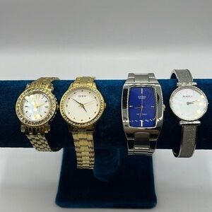Guess | Elgin | Casio | Skagen| Watches 4 Assorted Styles Gold-Silver-Tone As is